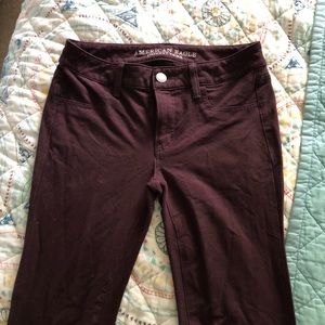 American eagle Maroon jeggings
